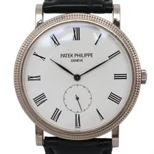 Patek Philippe — 2010 Patek Philippe 5116g-001 Calatrava 36mm 18k White Gold Roman Enamel — Watch — resale