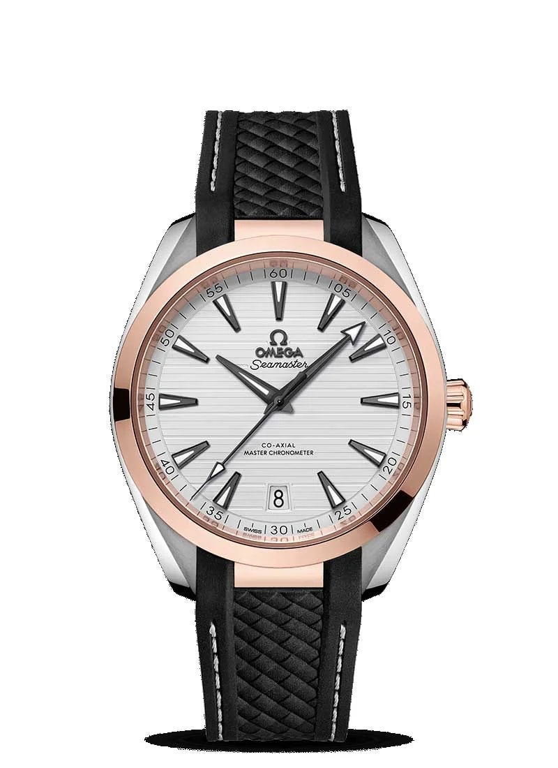 Worldofluxuryus — Omega Seamaster Aqua Terra Co-Axial Master 18K Sedna™ Gold &Amp; Stainless Steel ’s — Watch — resale