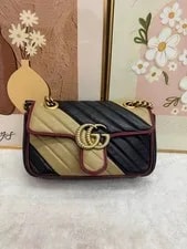 Gucci — Gucci GG Marmont22 Small Matelasse Trim — Handbag — resale