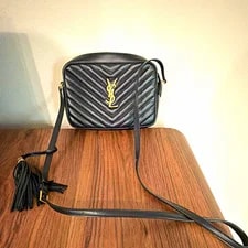 Saint Laurent — Saint Laurent Lou Small Chevron Tassel Zip Crossbody, HW — Handbag — resale