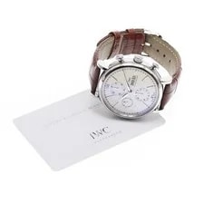 IWC — IWC Portofino IW391007 42mm SS Leather Silver Dial Automatic Chronograph #C400 — Watch — resale
