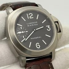 Panerai — Panerai Luminor Marina PAM00118 PAM 118 44mm Tobacco Dial Titanium Leather — Watch — resale