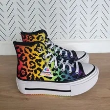 Converse — ⭐Converse Chuck Taylor Lift Platform Pride 3 Shoes Leopard A15782C — Sneaker — resale