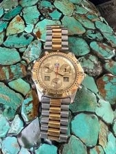 TAG Heuer — TAG Heuer Professional 265.406 Chronograph Silver Gold 39mm Auth — Watch — resale