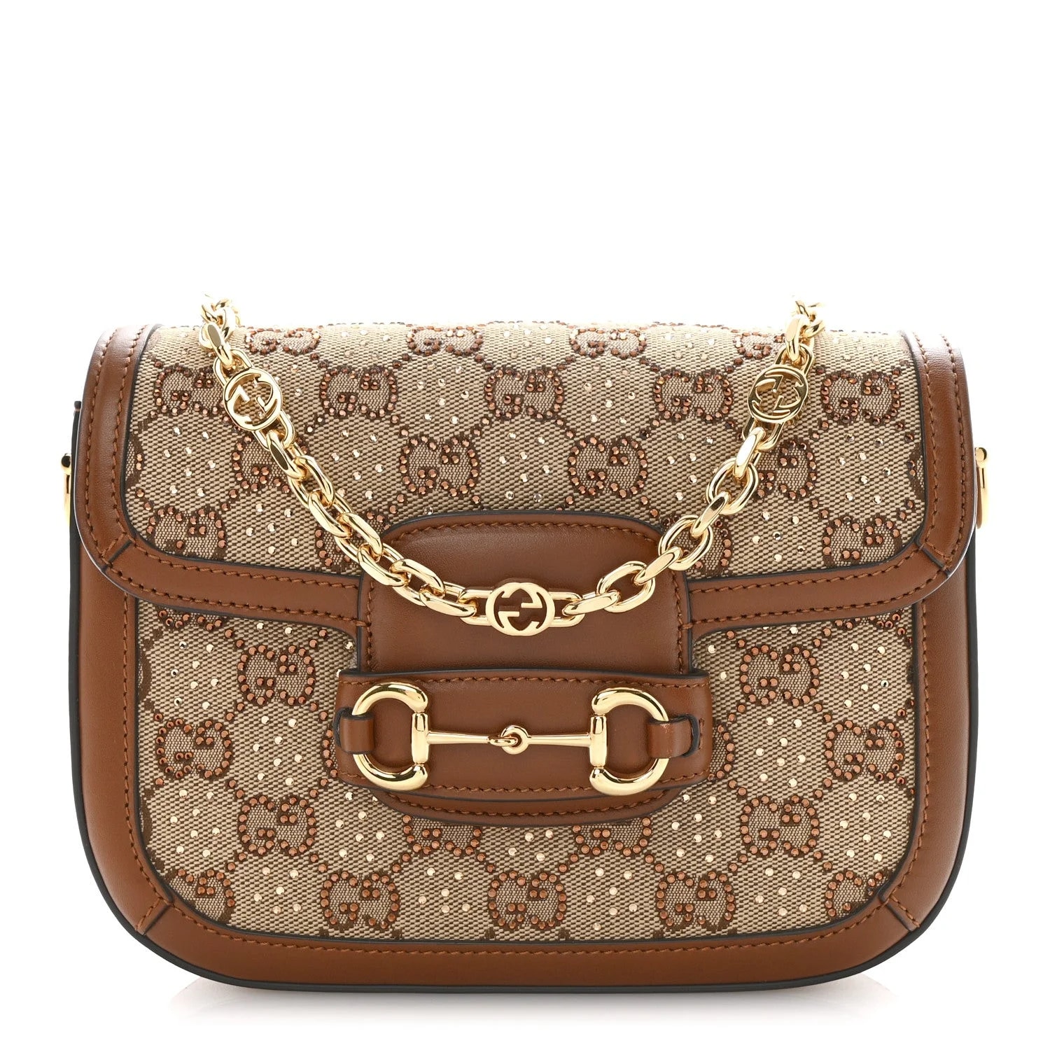 Gucci — New Charisma GG Monogram Mini Horsebit 1955 — Handbag — resale