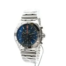 Breitling — New Breitling Chronomat AB0134101C1A1 B01 42 Blue Dial, Steel — Watch — resale