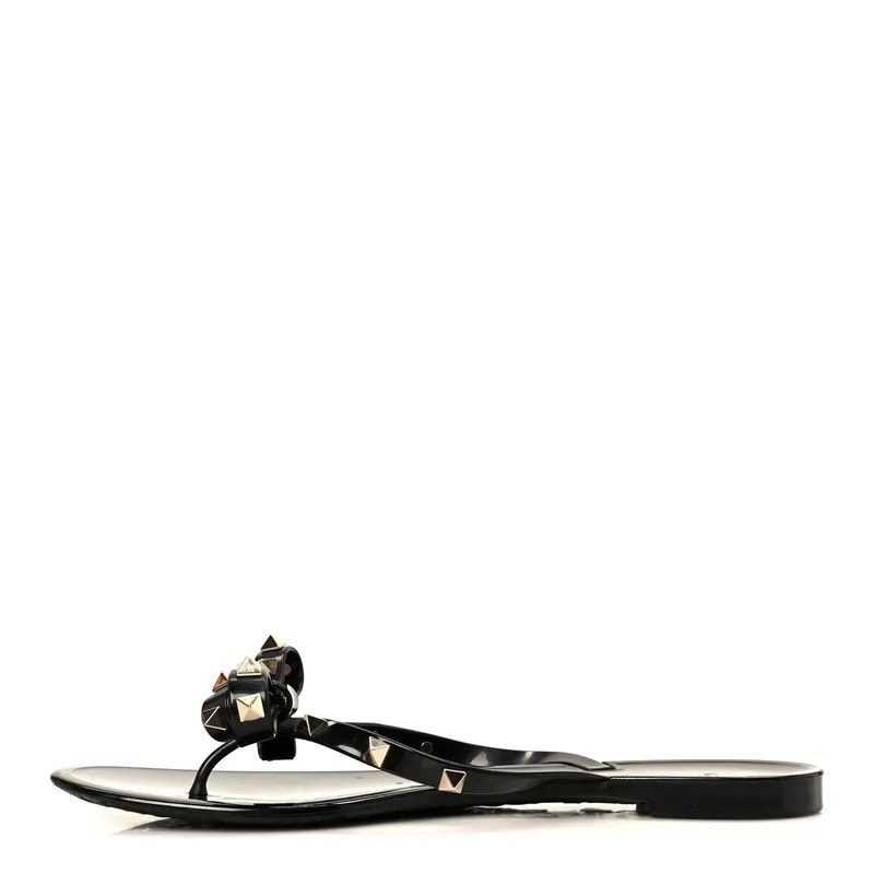 Valentino Garavani — Jelly Rockstud Bow Thong 41 — Designer Shoe — resale