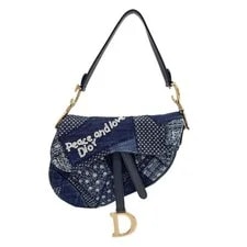Dior — Dior Saddle "Peace and Love" Patchwork — Handbag — resale