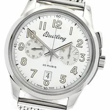 Breitling — Breitling Transocean Chronograph 1915 AB141112 Automatic 43mm Box Papers Silver — Watch — resale