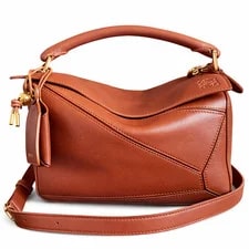 Loewe — Loewe Small Featherlight Puzzle in Pecan Colour — Handbag — resale