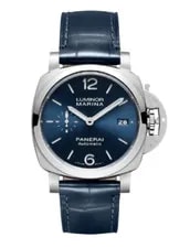 Panerai — Panerai Luminor Marina PAM01393 With Box/ Card Stainless Blue Dial Auto 42mm — Watch — resale