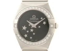 Omega — Omega Constellation Diamond Bezel 123.15.24.60.01.001 24mm Black Dial #DW1552 — Watch — resale
