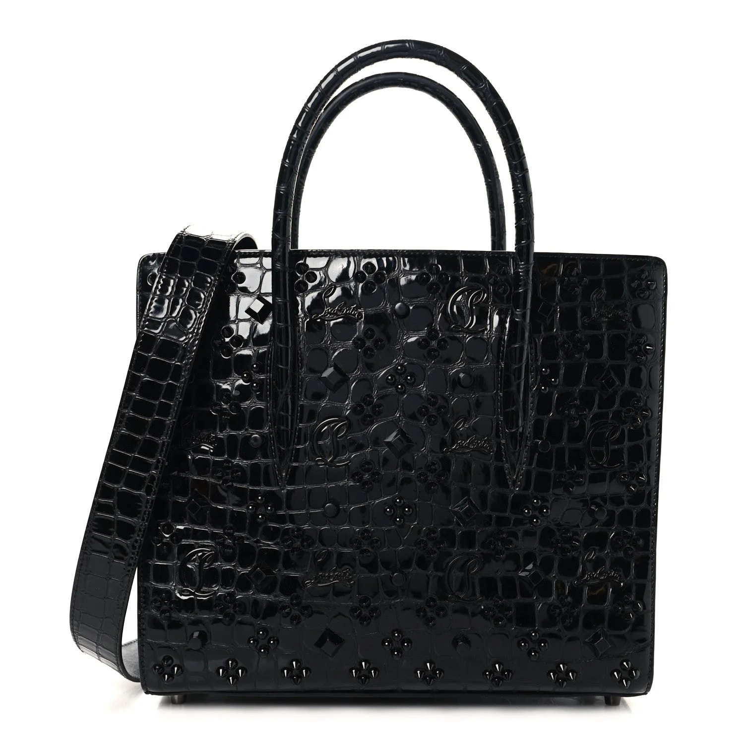 Christian Louboutin — Embossed Studded Medium Paloma S — Handbag — resale
