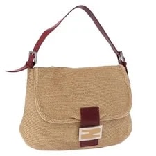 Fendi — Fendi Mamma Baguette Straw Auth yk20673SAV — Handbag — resale