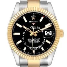 Rolex — Rolex Sky Dweller Steel Yellow Gold Black Dial 326933 Box Card — Watch — resale