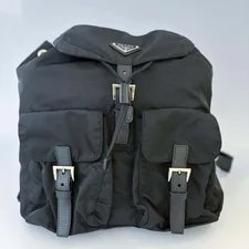 Prada — Prada Regular Trim Drawstring Flap Backpack — Handbag — resale