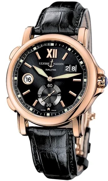 Worldofluxuryus — Ulysse Nardin Executive Dual Time 18K Rose & Gold — Watch — resale