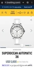 Breitling — 2026 Breitling Superocean White Dial Stainless Steel 36mm A17377 — Watch — resale