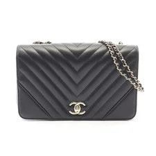 Chanel — 【 】CHANEL V-stitch Chevron Full Flap Double Chain — Handbag — resale