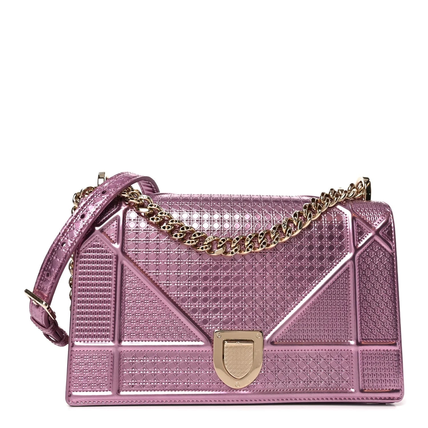 Dior — Metallic Micro- Medium Diorama Flap — Handbag — resale