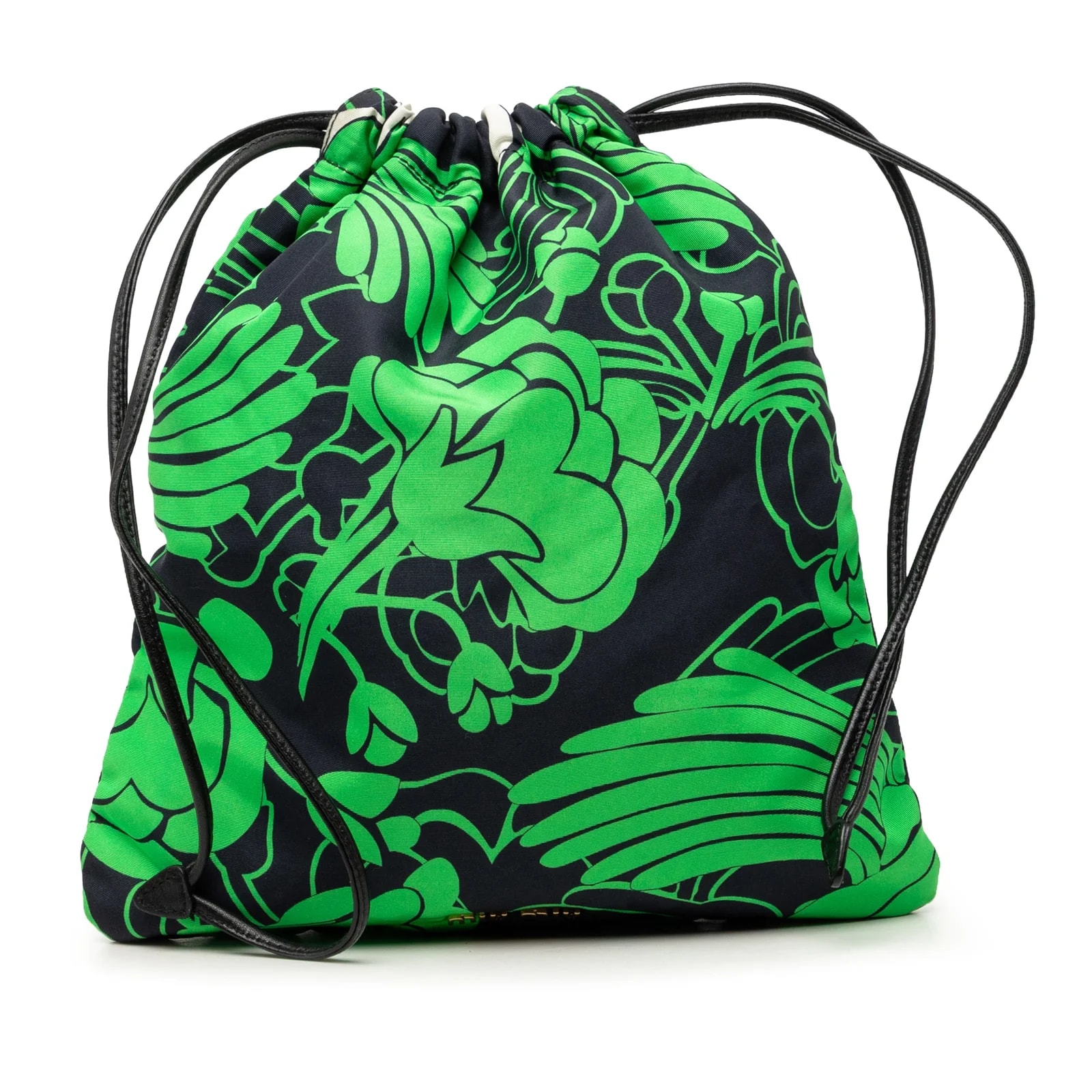 Miu Miu — Floral Botanical Print Drawstring — Handbag — resale