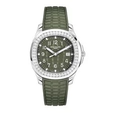 Patek Philippe — Patek Philippe Aquanaut 38MM Green Arabic Numerals Dial Gem Set — Watch — resale