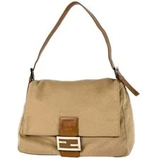 Fendi — Fendi Logo Mama Baguette Fabric — Handbag — resale