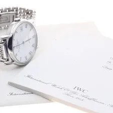 IWC Schaffhausen — IWC Schaffhausen Portofino IW351340 34mm SS White Dial Automatic Date #C537 — Watch — resale