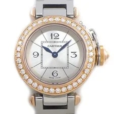 Cartier — Cartier Miss Pasha WJ124021 Diamond Bezel 750RG Stainless Steel Quartz — Watch — resale