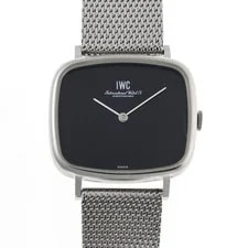 IWC — IWC Cal 423 Cushion Square Wind 2583 Black Dial Stainless Steel — Watch — resale