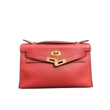 Hermès — Auth Hermes Kelly Pochette Tomate GHW A Stamp — Handbag — resale