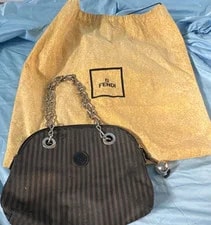 Fendi — Fendi Striped Zip Chain Strap W/ Dust — Handbag — resale