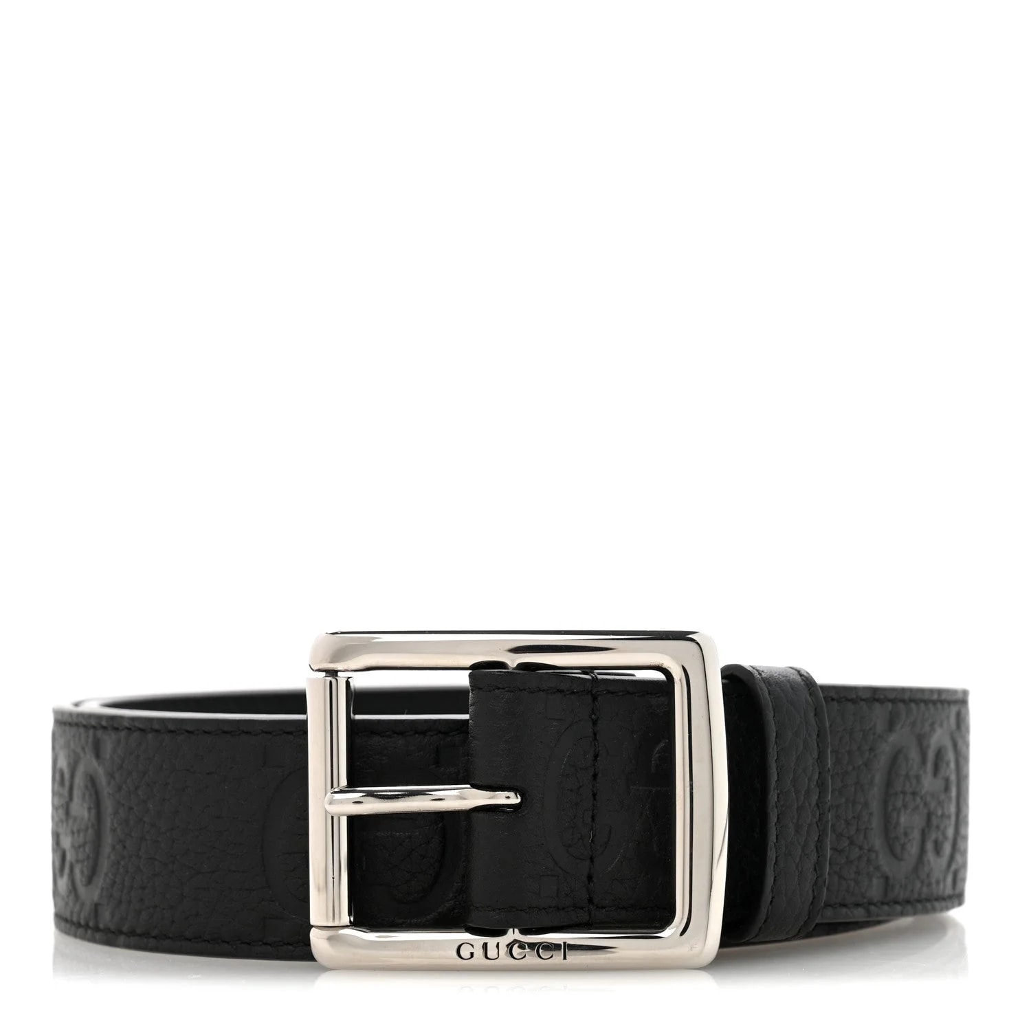 Gucci — Piuma Jumbo GG Embossed 35mm Belt 80 32 — Accessory — resale