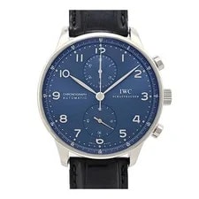 IWC — IWC Portuguese Chronograph IW371491 Stainless Steel 41mm Blue Dial 2018 #TSW941 — Watch — resale