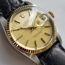 Rolex — Rolex Oyster Ref 16013 Datejust 36mm 1980s 18k SS Automatic RA525B — Watch — resale