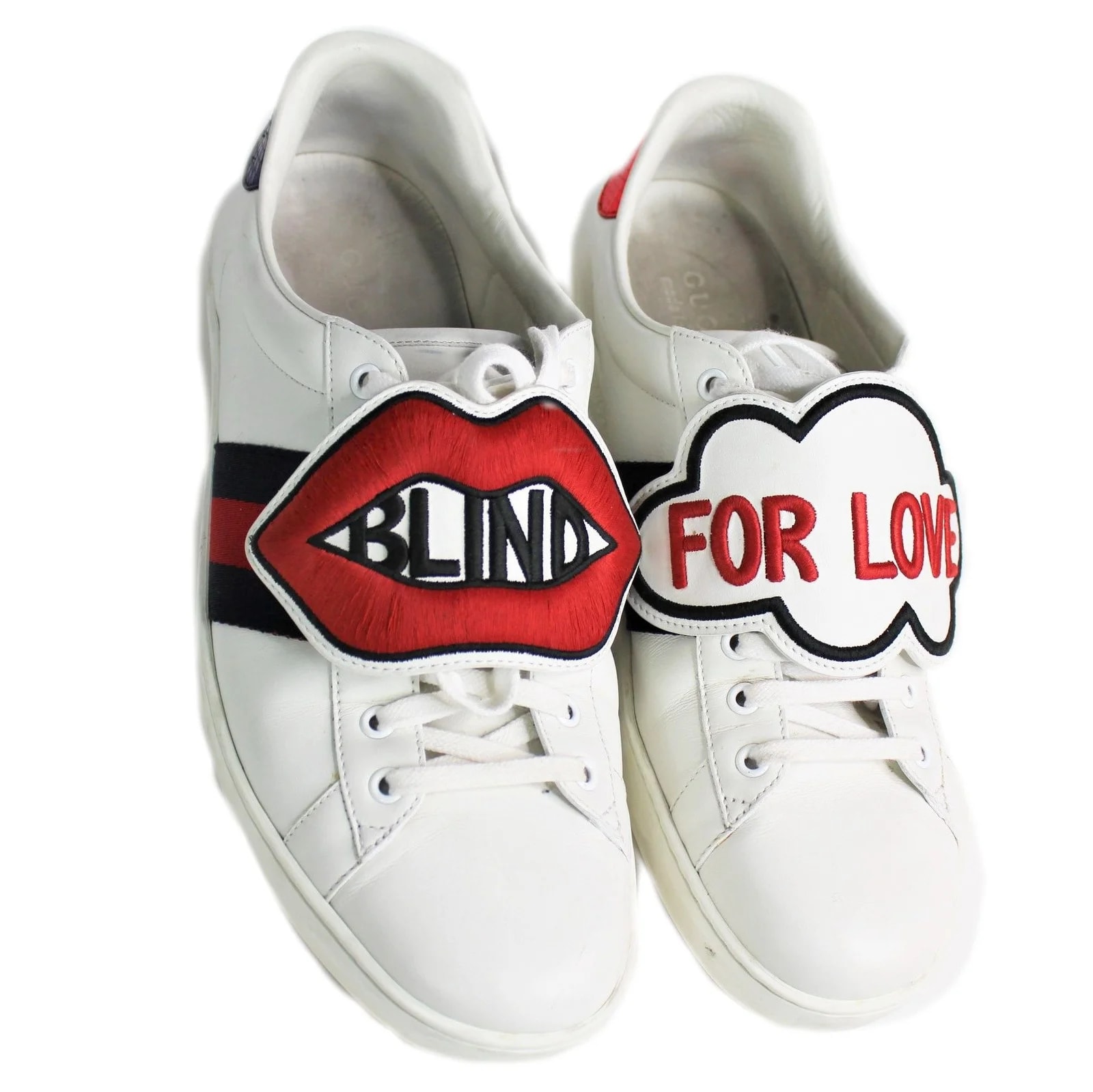 Gucci — Gucci Ace Blind for Love Detachable Patches — Sneaker — resale