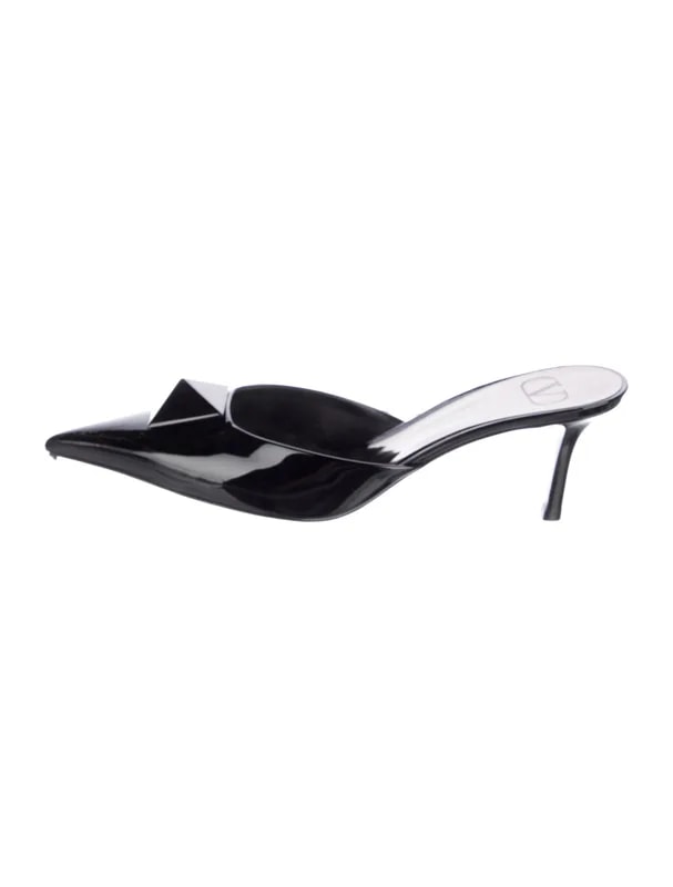 Valentino — Rockstud Accents Mules — Designer Shoe — resale