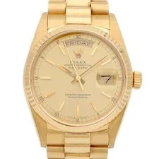 Rolex — Rolex Daydate Automatic 18038 18K Yellow Gold — Watch — resale
