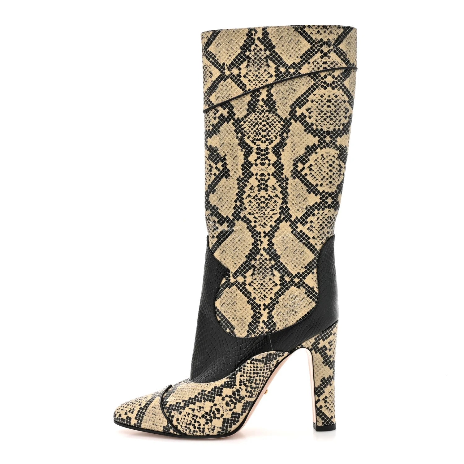 Gucci — Print Knee High 39 Avana — Designer Shoe — resale