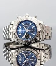 Breitling — Breitling Chronomat 41 41MM Blue Dial Chronograph AB014012/C830 Box and Papers — Watch — resale