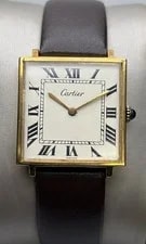 Cartier — Cartier Square Tank 1970s - Gold Plated - Check It Out! — Watch — resale