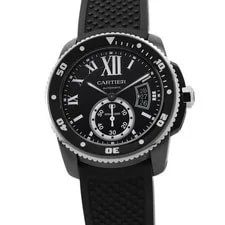 Cartier — Cartier Calibre Diver Date 42mm Stainless Steel/Rubber Black Dial WS... — Watch — resale
