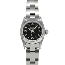 Rolex — Rolex Oyster Perpetual 67180 24mm Stainless Steel Black #WW3689 — Watch — resale