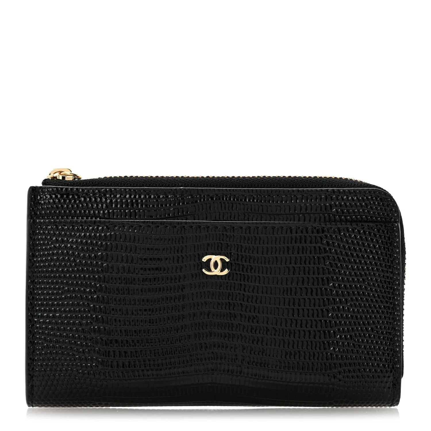 Chanel — Embossed Zipped Card Holder — Accessory — resale