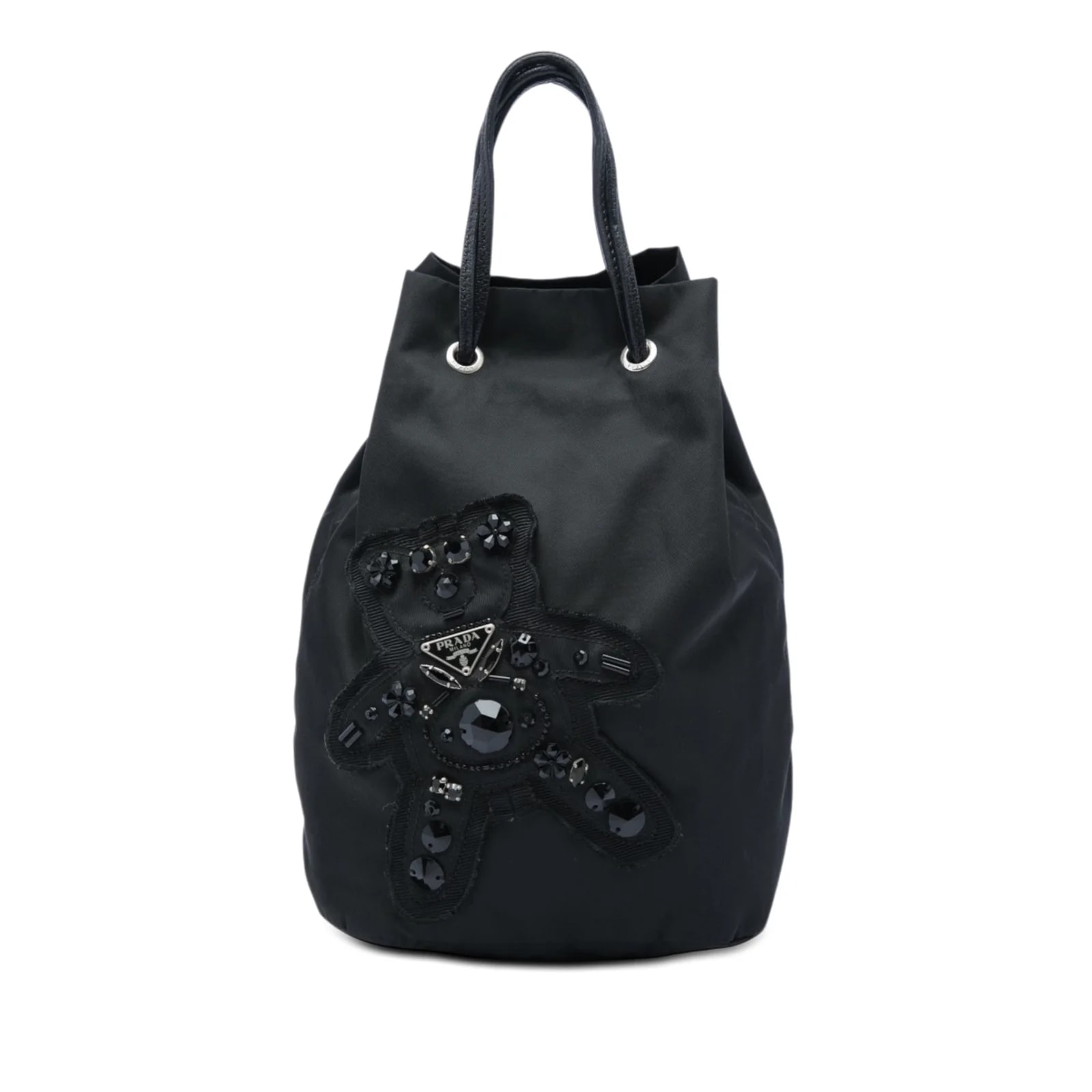 Prada — Beaded Evening Bear Drawstring Bucket — Handbag — resale
