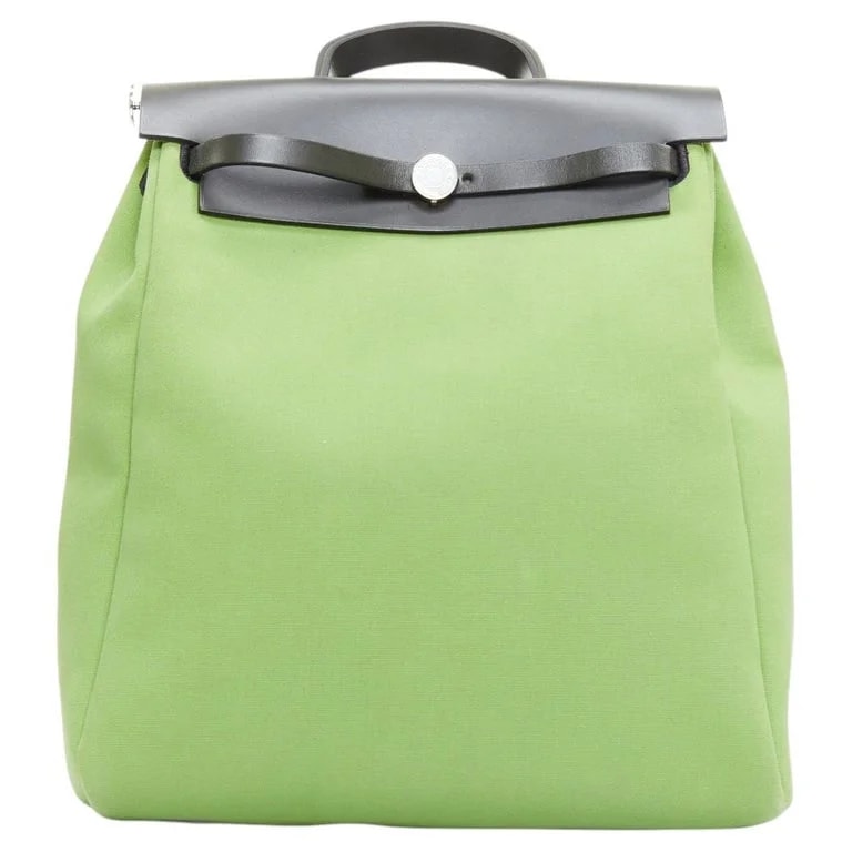 Hermès — Hermes Herbag A Dos Criquet Palladium Backpack — Handbag — resale