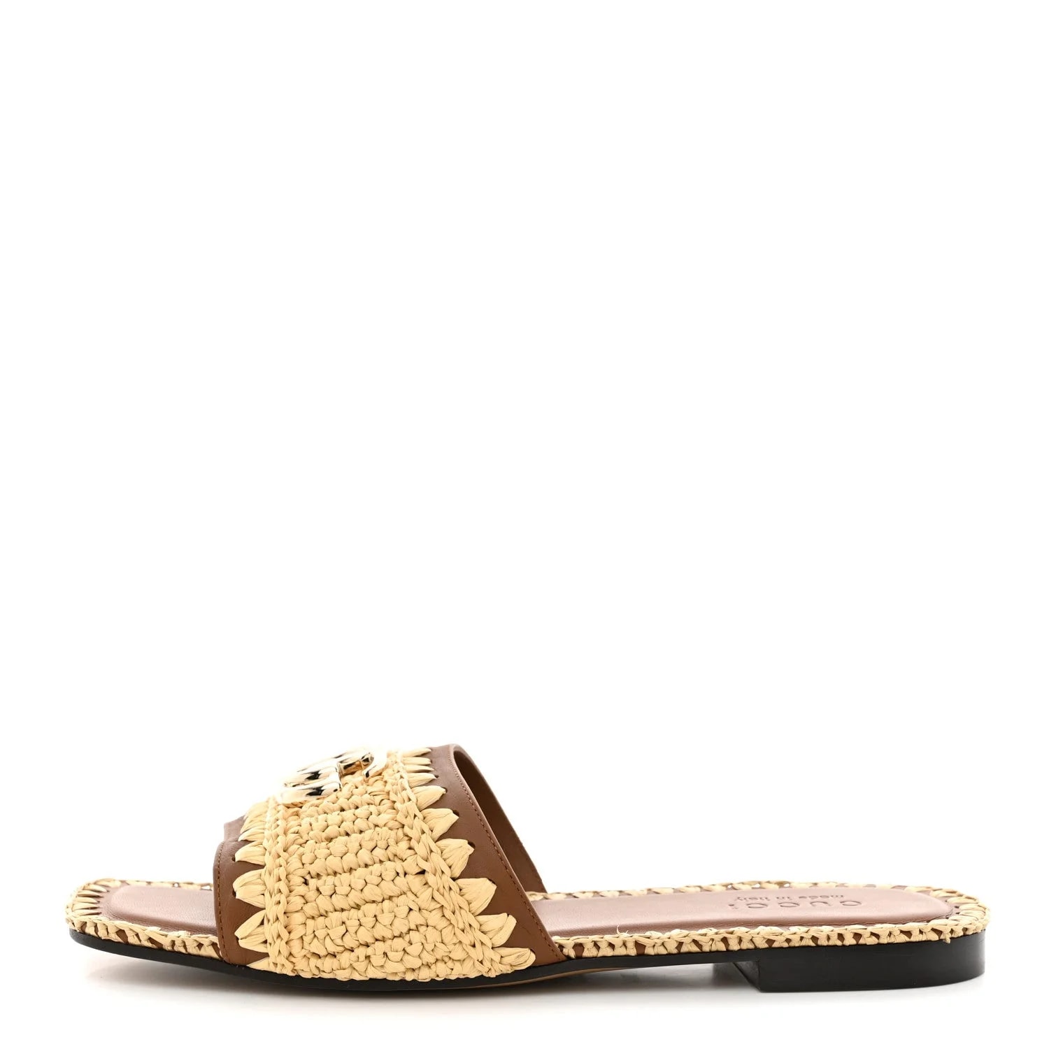 Gucci — Interlocking G Slide 36.5 Bright Sundial — Designer Shoe — resale