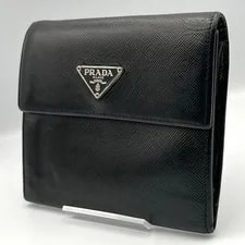 Prada — Prada Bifold Logo Compact With Coin From Japan — Handbag — resale