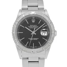 Rolex — Rolex Datejust 16264 36mm Stainless Steel Black #WW1708 — Watch — resale