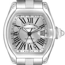 Cartier — Cartier Roadster GMT Steel Silver Dial W62032X6 — Watch — resale